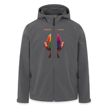 Betonen Sie Ihre Kurven. 🧠 - Recycelte Männer Softshell-Jacke von Stanley/Stella - Anthrazit - Vorne - AI Model Male 185 light (185cm)
