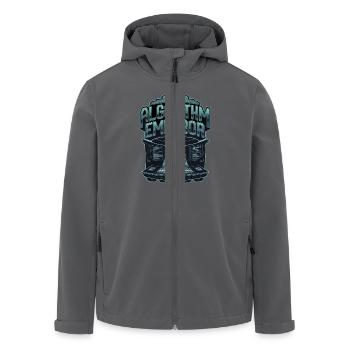 Algorithmus Kaiser Cyber König Tech Kunstwerk - Recycelte Männer Softshell-Jacke von Stanley/Stella - Anthrazit - Vorne - AI Model Male 185 light (185cm)