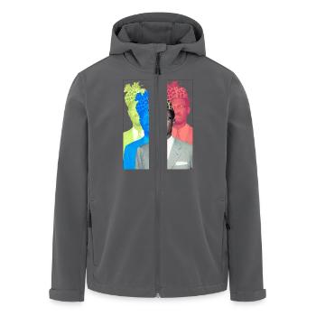 Patrice Lumumba - Recycelte Männer Softshell-Jacke von Stanley/Stella - Anthrazit - Vorne - AI Model Male 185 light (185cm)