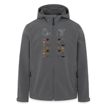 CAT-Mosaik-Briefe - Recycelte Männer Softshell-Jacke von Stanley/Stella - Anthrazit - Vorne - AI Model Male 185 light (185cm)