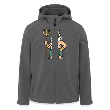 poseidon comic - Recycelte Männer Softshell-Jacke von Stanley/Stella - Anthrazit - Vorne - AI Model Male 185 light (185cm)