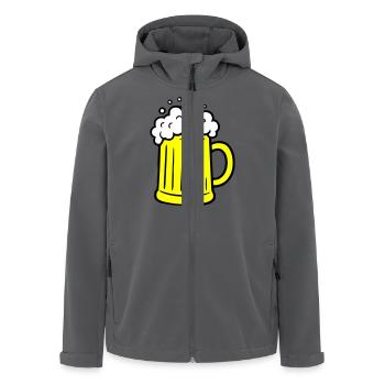 Verre à bière Beer Comic - Veste softshell homme en polyester recyclé Stanley/Stella - charbon - Devant - AI Model Male 185 light (185cm)