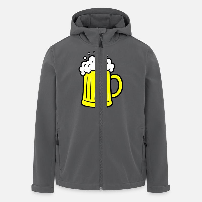 Bier Comic Bierglas - Recycelte Männer Softshell-Jacke von Stanley/Stella - Anthrazit