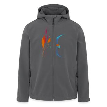 Fisch und Pflanze - Recycelte Männer Softshell-Jacke von Stanley/Stella - Anthrazit - Vorne - AI Model Male 185 light (185cm)