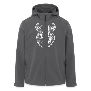 Wikinger Helm Odin - Recycelte Männer Softshell-Jacke von Stanley/Stella - Anthrazit - Vorne - AI Model Male 185 light (185cm)
