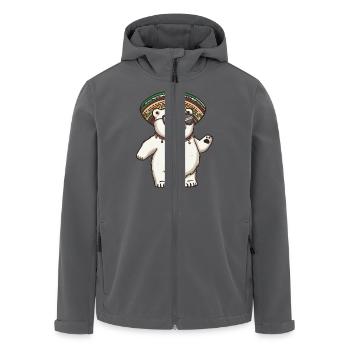 Eisbär Lustig Sombrero - Recycelte Männer Softshell-Jacke von Stanley/Stella - Anthrazit - Vorne - AI Model Male 185 light (185cm)