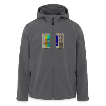 Die Revolution wird nicht mit versehen - Recycelte Männer Softshell-Jacke von Stanley/Stella - Anthrazit - Vorne - AI Model Male 185 light (185cm)
