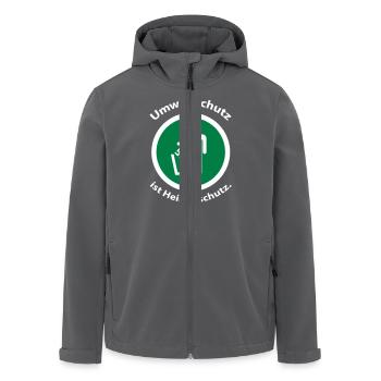 Umweltschutz ist Heimatschutz - Recycelte Männer Softshell-Jacke von Stanley/Stella - Anthrazit - Vorne - AI Model Male 185 light (185cm)