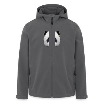 Low Poly Panda - Recycelte Männer Softshell-Jacke von Stanley/Stella - Anthrazit - Vorne - AI Model Male 185 light (185cm)