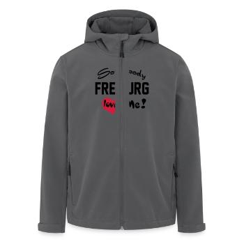 freiburg - Recycelte Männer Softshell-Jacke von Stanley/Stella - Anthrazit - Vorne - AI Model Male 185 light (185cm)