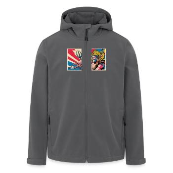 nVx Poseidon 1 - Recycelte Männer Softshell-Jacke von Stanley/Stella - Anthrazit - Vorne - AI Model Male 185 light (185cm)