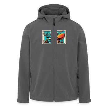 nVx Poseidon 2 - Recycelte Männer Softshell-Jacke von Stanley/Stella - Anthrazit - Vorne - AI Model Male 185 light (185cm)