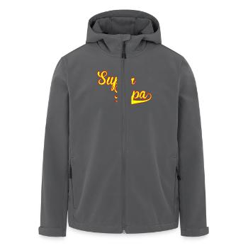 super papa - Recycelte Männer Softshell-Jacke von Stanley/Stella - Anthrazit - Vorne - AI Model Male 185 light (185cm)