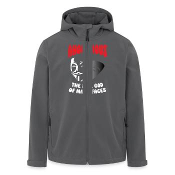 Anonymous The Real God Of Many Faces - Recycelte Männer Softshell-Jacke von Stanley/Stella - Anthrazit - Vorne - AI Model Male 185 light (185cm)
