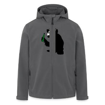 monkey with beer bottle - Recycelte Männer Softshell-Jacke von Stanley/Stella - Anthrazit - Vorne - AI Model Male 185 light (185cm)
