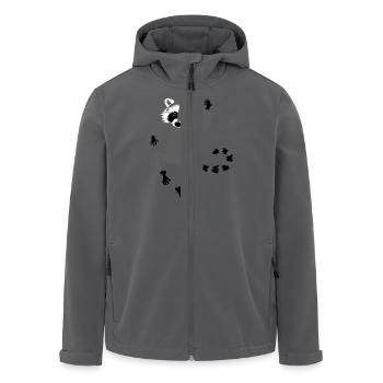 tanzender Waschbär - Recycelte Männer Softshell-Jacke von Stanley/Stella - Anthrazit - Vorne - AI Model Male 185 light (185cm)