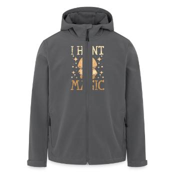 I hunt magic mushrooms - Recycelte Männer Softshell-Jacke von Stanley/Stella - Anthrazit - Vorne - AI Model Male 185 light (185cm)