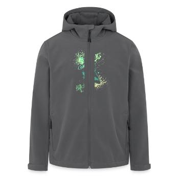 Splash Badminton player - Recycelte Männer Softshell-Jacke von Stanley/Stella - Anthrazit - Vorne - AI Model Male 185 light (185cm)