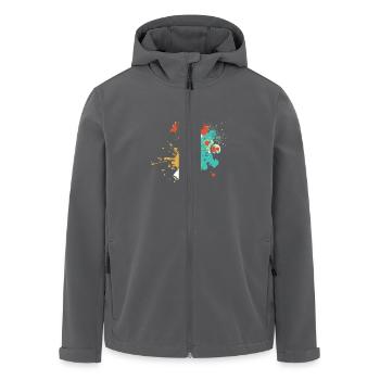 Splash Art Table Tennis Player - Recycelte Männer Softshell-Jacke von Stanley/Stella - Anthrazit - Vorne - AI Model Male 185 light (185cm)