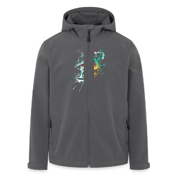 Splash skater Skateboard - Recycelte Männer Softshell-Jacke von Stanley/Stella - Anthrazit - Vorne - AI Model Male 185 light (185cm)