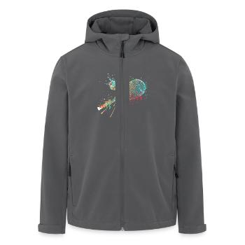 Splash art Squash sports for squash racket - Recycelte Männer Softshell-Jacke von Stanley/Stella - Anthrazit - Vorne - AI Model Male 185 light (185cm)
