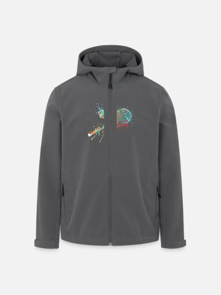 Splash art Squash sports for squash racket - Recycelte Männer Softshell-Jacke von Stanley/Stella - Anthrazit