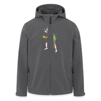 Splash Art Table Tennis Player - Recycelte Männer Softshell-Jacke von Stanley/Stella - Anthrazit - Vorne - AI Model Male 185 light (185cm)