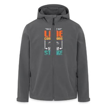 Funny bowling lane strike - Recycelte Männer Softshell-Jacke von Stanley/Stella - Anthrazit - Vorne - AI Model Male 185 light (185cm)