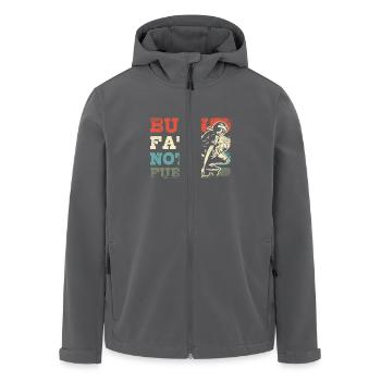 Skateboarding burn fat not fuel - Recycelte Männer Softshell-Jacke von Stanley/Stella - Anthrazit - Vorne - AI Model Male 185 light (185cm)