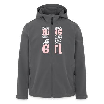 Just want to hang with my dalmatian girl - Recycelte Männer Softshell-Jacke von Stanley/Stella - Anthrazit - Vorne - AI Model Male 185 light (185cm)