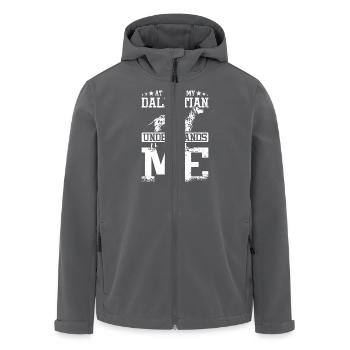 At least my dalmatian understands me - Recycelte Männer Softshell-Jacke von Stanley/Stella - Anthrazit - Vorne - AI Model Male 185 light (185cm)