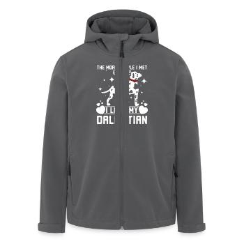 The more people I met the more I love my dalmatian - Recycelte Männer Softshell-Jacke von Stanley/Stella - Anthrazit - Vorne - AI Model Male 185 light (185cm)