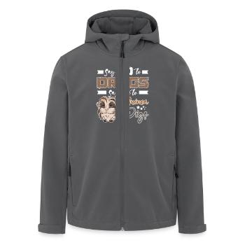 Say No To Drugs Say Yes To Guinea Pigs Red Ribbon - Recycelte Männer Softshell-Jacke von Stanley/Stella - Anthrazit - Vorne - AI Model Male 185 light (185cm)