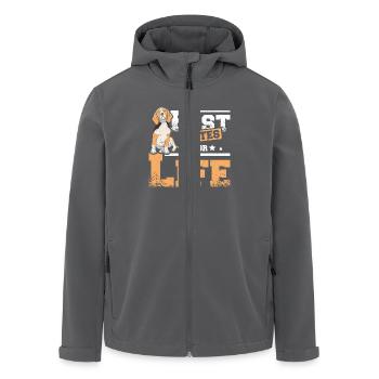 Best mates for life beagle - Recycelte Männer Softshell-Jacke von Stanley/Stella - Anthrazit - Vorne - AI Model Male 185 light (185cm)