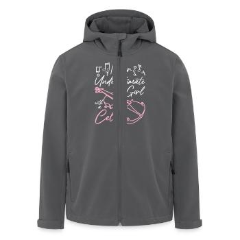 Never underestimate a girl with a cello - Recycelte Männer Softshell-Jacke von Stanley/Stella - Anthrazit - Vorne - AI Model Male 185 light (185cm)