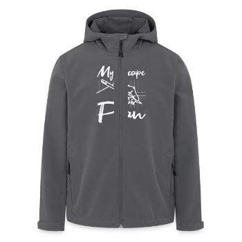 My escape plan drawing - Recycelte Männer Softshell-Jacke von Stanley/Stella - Anthrazit - Vorne - AI Model Male 185 light (185cm)