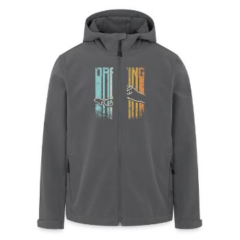 Retro Vintage Drawing - Recycelte Männer Softshell-Jacke von Stanley/Stella - Anthrazit - Vorne - AI Model Male 185 light (185cm)
