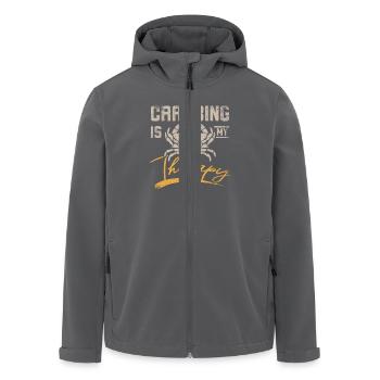 Crab Fishing Crabbing is my therapy - Recycelte Männer Softshell-Jacke von Stanley/Stella - Anthrazit - Vorne - AI Model Male 185 light (185cm)