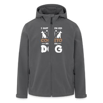 I just wanna sip coquito and pet my dog - Recycelte Männer Softshell-Jacke von Stanley/Stella - Anthrazit - Vorne - AI Model Male 185 light (185cm)