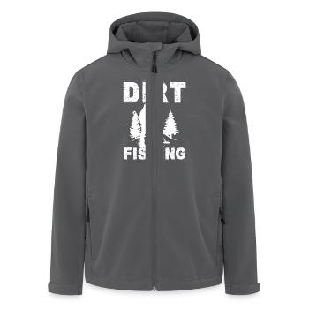 Treasure Hunting Vintage Dirt Fishing - Recycelte Männer Softshell-Jacke von Stanley/Stella - Anthrazit - Vorne - AI Model Male 185 light (185cm)
