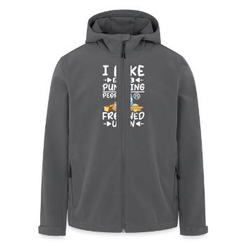 I bake because punching people is frowned upon - Recycelte Männer Softshell-Jacke von Stanley/Stella - Anthrazit - Vorne - AI Model Male 185 light (185cm)
