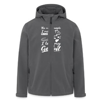 The more people I met the more I love my gerbil - Recycelte Männer Softshell-Jacke von Stanley/Stella - Anthrazit - Vorne - AI Model Male 185 light (185cm)