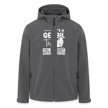 It's a gerbil thing you wouldn't understand - Recycelte Männer Softshell-Jacke von Stanley/Stella - Anthrazit - Vorne - AI Model Male 185 light (185cm)