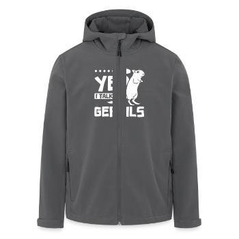 Yep I talk to gerbils - Recycelte Männer Softshell-Jacke von Stanley/Stella - Anthrazit - Vorne - AI Model Male 185 light (185cm)