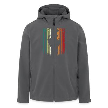 Mexico Retro Vintage Maracas - Recycelte Männer Softshell-Jacke von Stanley/Stella - Anthrazit - Vorne - AI Model Male 185 light (185cm)
