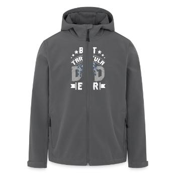 Fathers day best Tarantula dad ever - Recycelte Männer Softshell-Jacke von Stanley/Stella - Anthrazit - Vorne - AI Model Male 185 light (185cm)