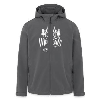 Momente sammeln - Camping Love - Recycelte Männer Softshell-Jacke von Stanley/Stella - Anthrazit - Vorne - AI Model Male 185 light (185cm)