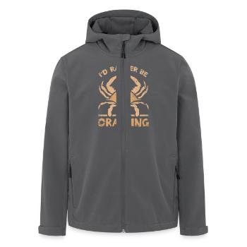 I'd rather be Crab fishing Crabbing - Recycelte Männer Softshell-Jacke von Stanley/Stella - Anthrazit - Vorne - AI Model Male 185 light (185cm)