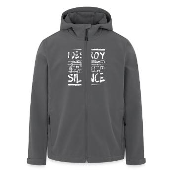 I destroy silence oboe player oboist - Recycelte Männer Softshell-Jacke von Stanley/Stella - Anthrazit - Vorne - AI Model Male 185 light (185cm)