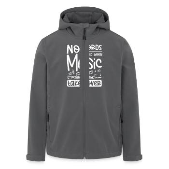 No words needed when music takes over oboist - Recycelte Männer Softshell-Jacke von Stanley/Stella - Anthrazit - Vorne - AI Model Male 185 light (185cm)